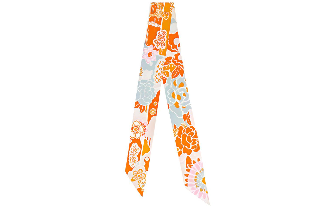 HERMES Silk Scarves Women's Orange