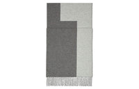 HERMES Knit Scarves Unisex Charcoal Gray Light Gray