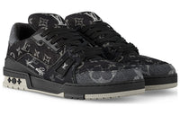 LOUIS VUITTON Low-Top Skateboard Shoes Unisex Black
