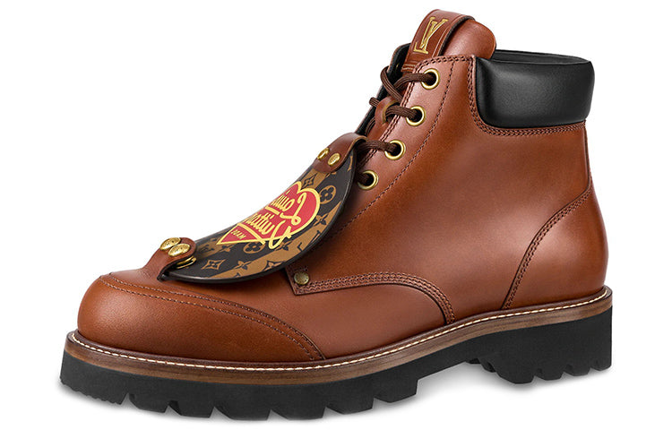 LOUIS VUITTON x Nigo Ankle Boots 'Brown with Black' 1A9ID0
