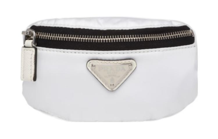 PRADA Fabric Wrist Bag Mini Women's White