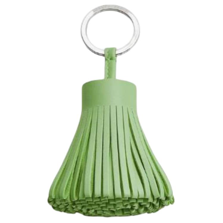 HERMES Leather Keychains Unisex Green