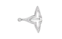 LOUIS VUITTON Ombre Blossom Open Ring White Gold And Diamonds