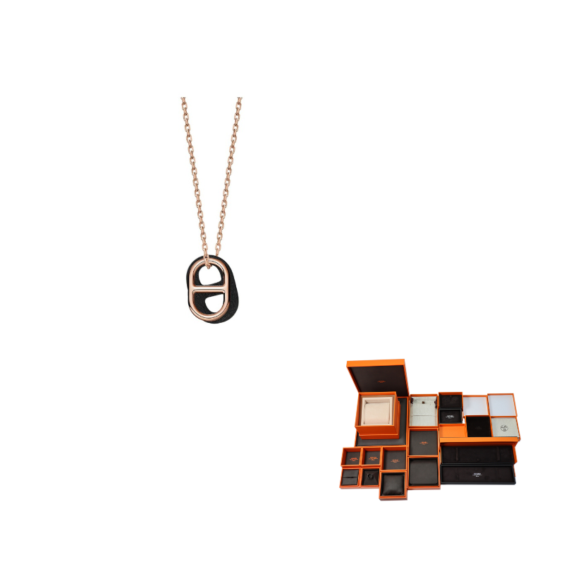 HERMES O'Maillon Metal Necklaces Women's