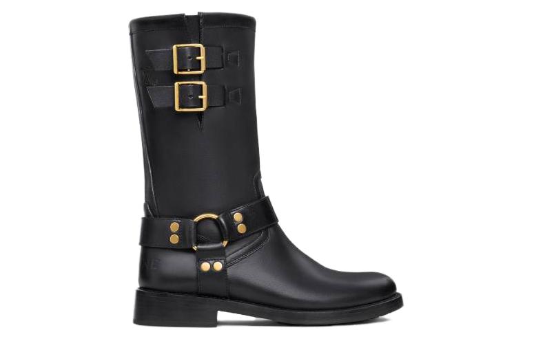 CELINE Ankle Boots 4cm Women's Black