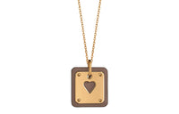 HERMES As De Coeur Calfskin Necklaces Women's