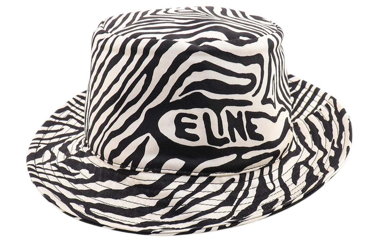 CELINE Zebra Print Bucket Hat In Cotton Gabardine