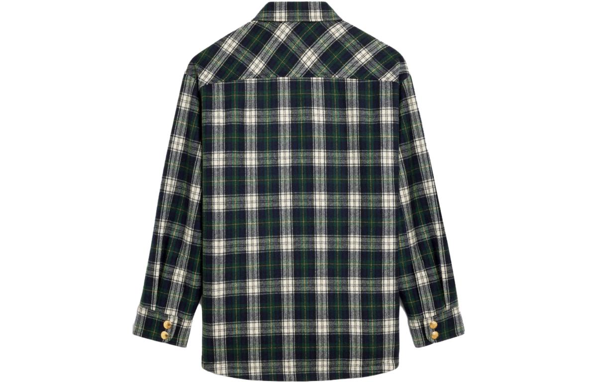 CELINE Overshirt In Tartan Cashmere
