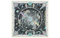 HERMES Silk Scarf Women's Gray Green