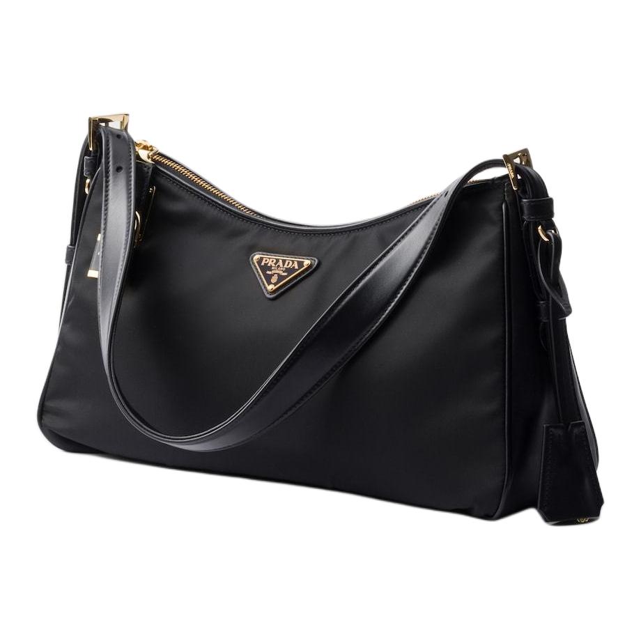 PRADA Recycled Nylon Handbag, Shoulder Bag Tubas Women's Black