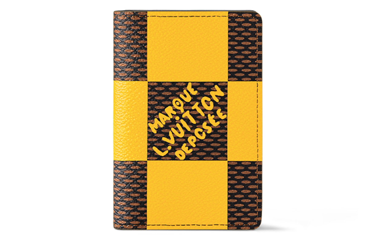 LOUIS VUITTON Pocket Organizer Damier Pop Jaune Mat
