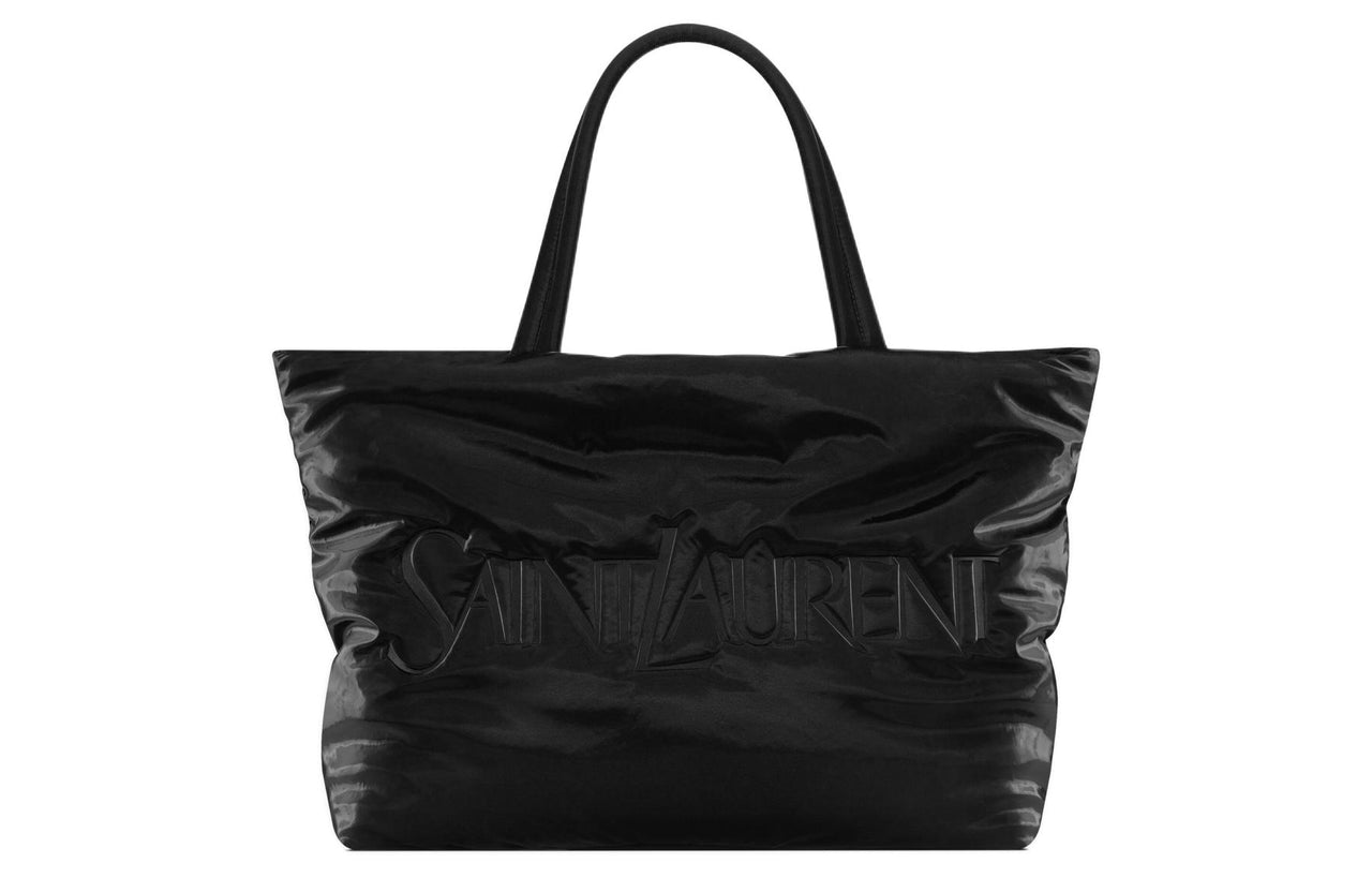 SAINT LAURENT SILKTECH Canvas Bag, Tote Bag, Shopping Bag, Shoulder Bag, Handbag Men's Black