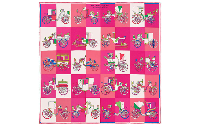 HERMES Silk Scarves Women's Pink
