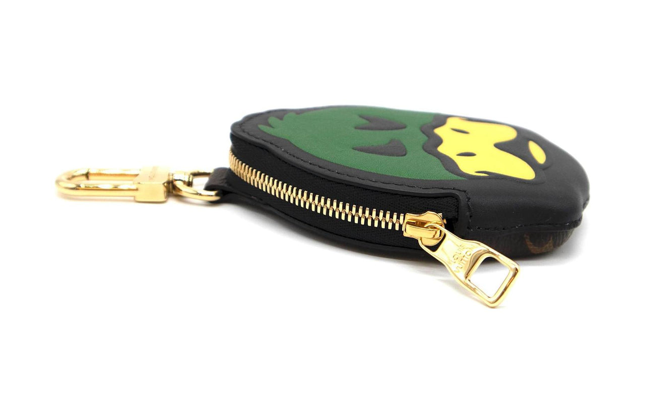 LOUIS VUITTON NIGO DUCK COIN CARD HOLDER Leather Coin Card Holder Unisex Yellow Green
