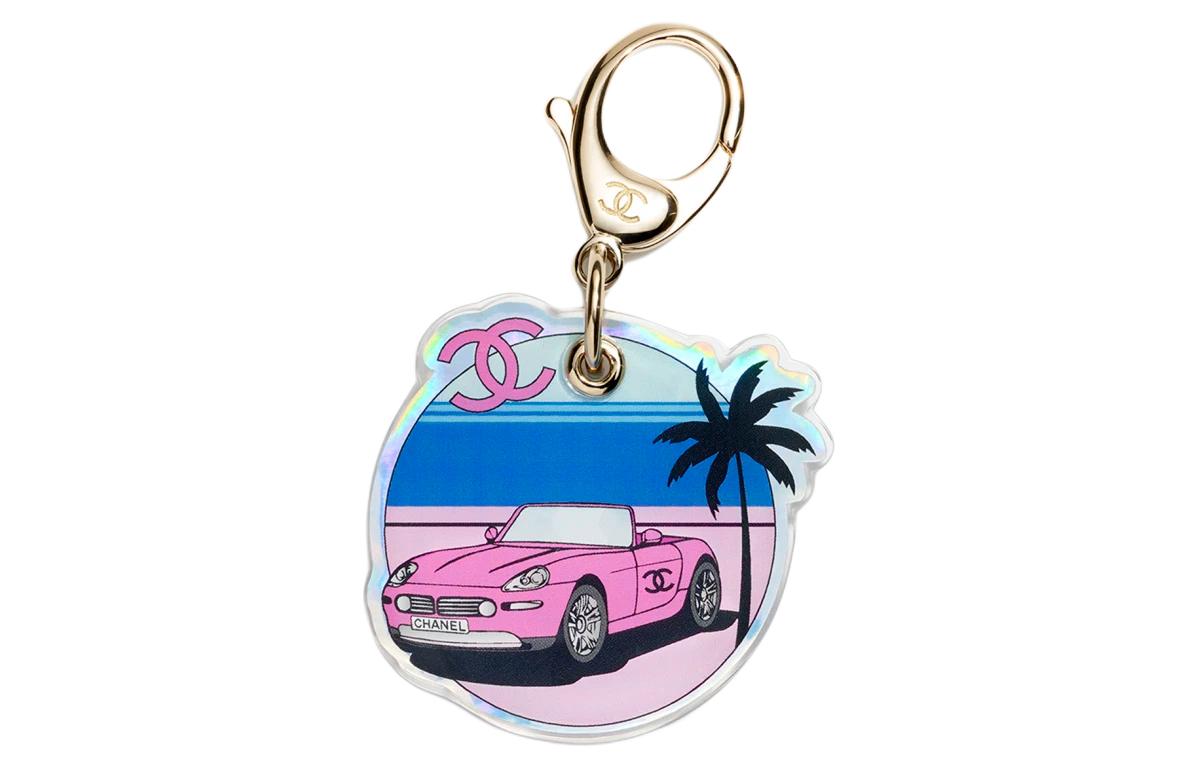 CHANEL Metal Resin Keychains Unisex Multicolor