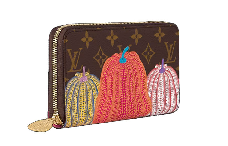 LOUIS VUITTON Lv X Yk Zippy Wallet Pumpkin Print