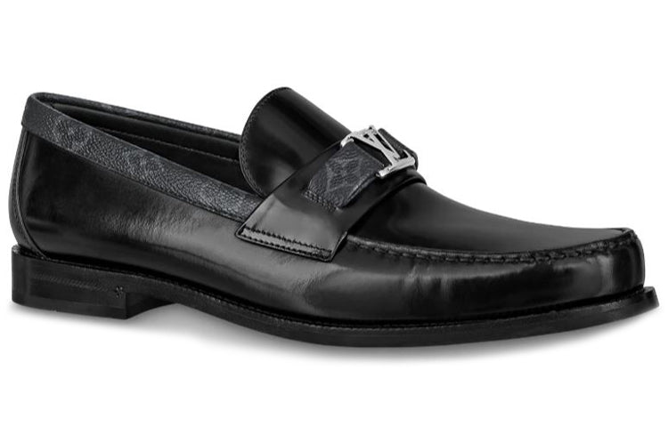 LOUIS VUITTON Major Loafers 'Black With Monogram Deco'