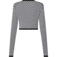 LOUIS VUITTON Mini Damier Knit Cardigan