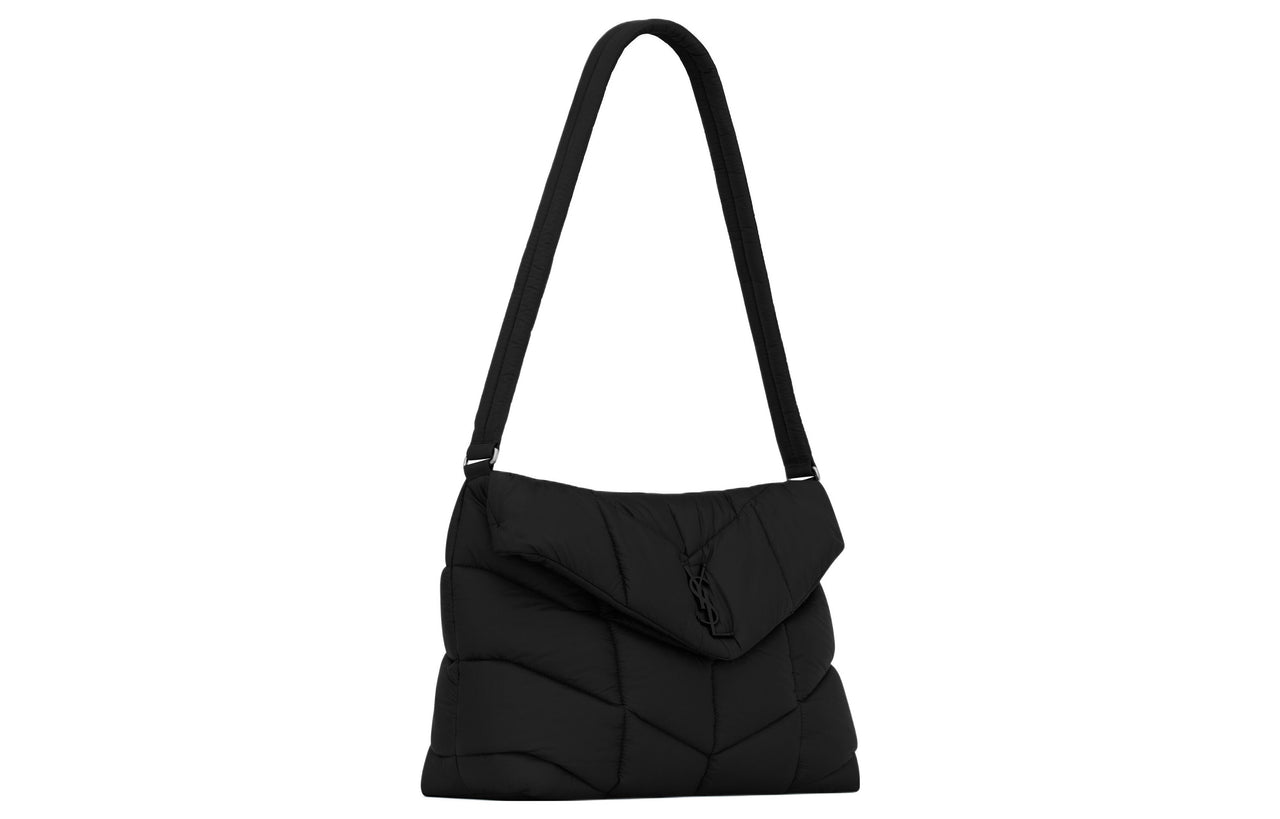 SAINT LAURENT Fabric Messenger Bag, Handbag, Shoulder Bag Women's Black
