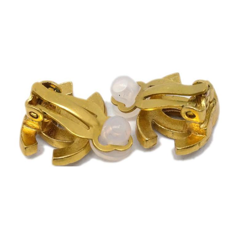 CHANEL 2002 Cc Clip on Earrings
