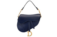 DIOR Saddle Calfskin Saddle Bags Shoulder Bags Handbags Women's Indigo