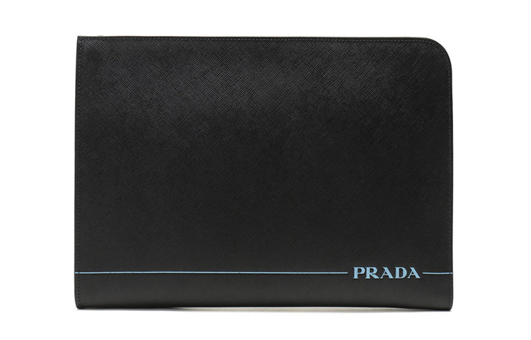 PRADA Calfskin Clutch Men's Black