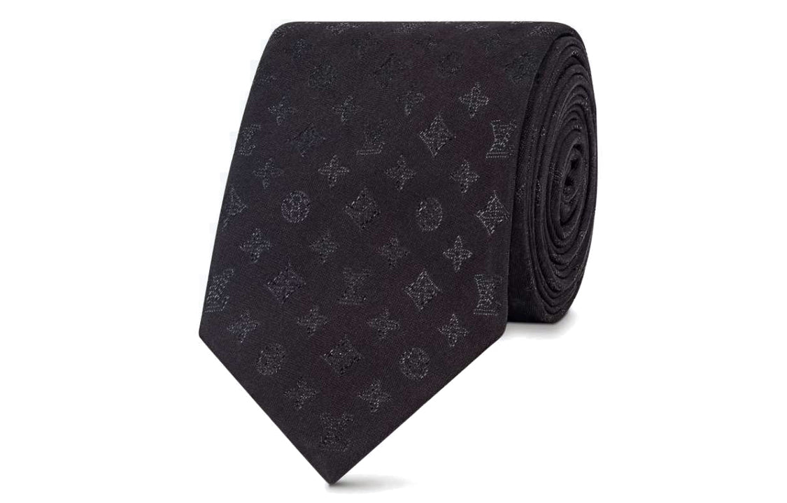 LOUIS VUITTON Monogram SHADOW Ties Men's Black