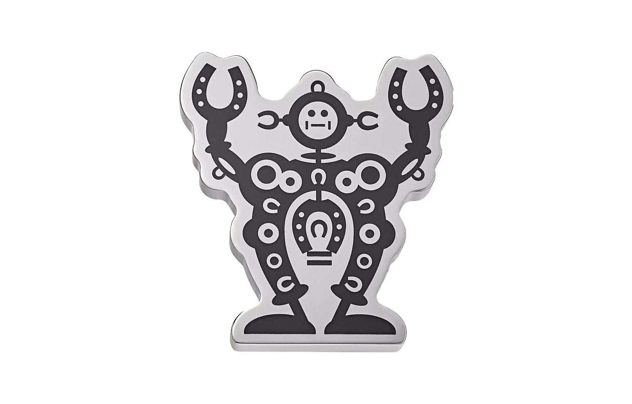 HERMES Metal Brooches Unisex Silver