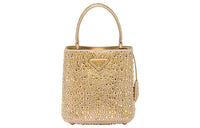 PRADA Panier Fabric Bucket Bag Tote Bag Shopping Bag Shoulder Bag Crossbody Bag Handbag Women's Gold