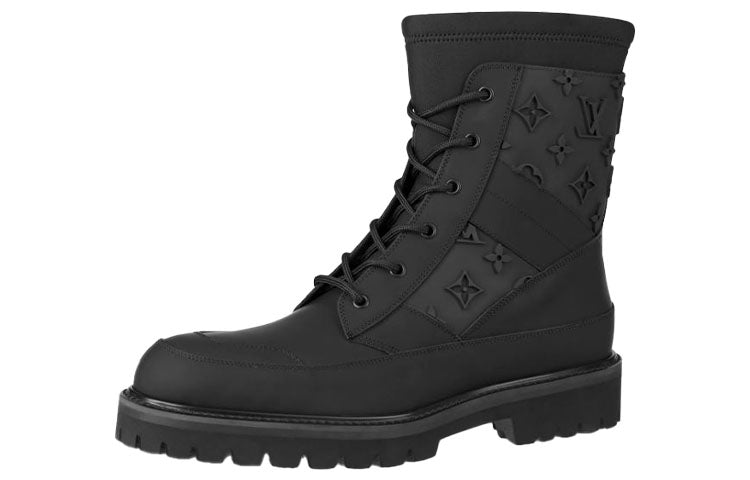 LOUIS VUITTON Laureate Short Martin Boot Men's Black