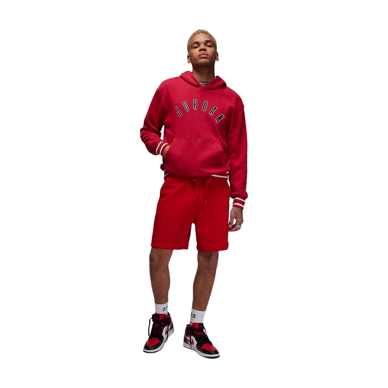 Air Jordan Flight MVP Fleece Pullover Hoodie 'Red' FB6996-619