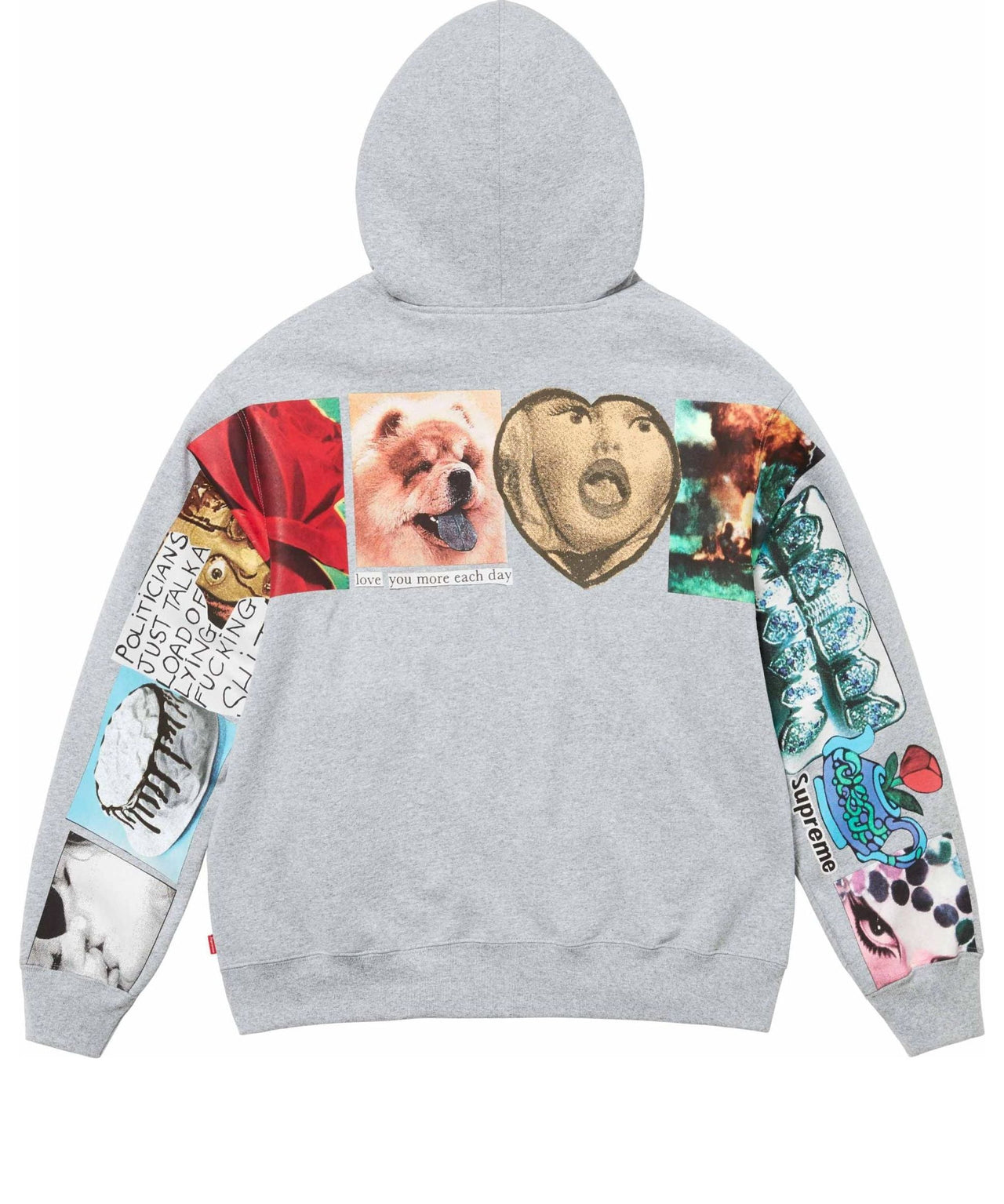 Supreme Spread Zip Up Hooded Sweatshirt 'Grey' SUP-SS24-037