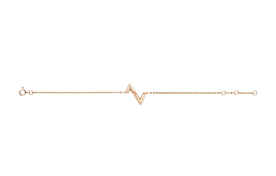 LOUIS VUITTON Lv Volt Upside Down Bracelet Pink Gold