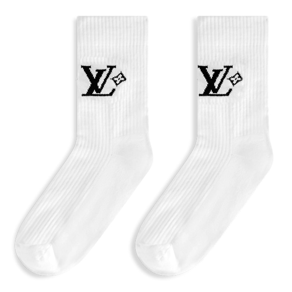 LOUIS VUITTON SS25 Mid-Calf Socks Men's 1 Pack White