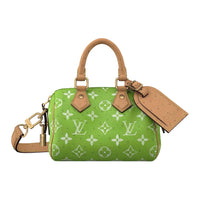 LOUIS VUITTON Speedy Ostrich Leather Shoulder Bag, Crossbody Bag, Handbag Men's Green