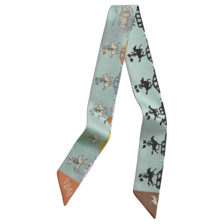 HERMES Silk Scarves Women's Multicolor