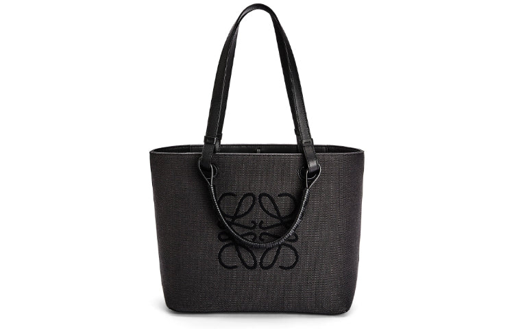 LOEWE Anagram Cow Leather Tote Bag, Shopping Bag, Handbag, Shoulder Bag Women's Black