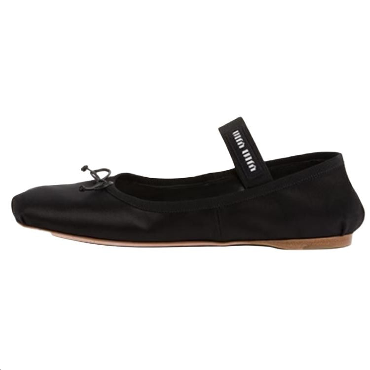MIU MIU Flat Mary Jane Shoes Women's Black