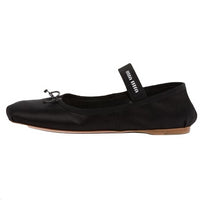 MIU MIU Flat Mary Jane Shoes Women's Black