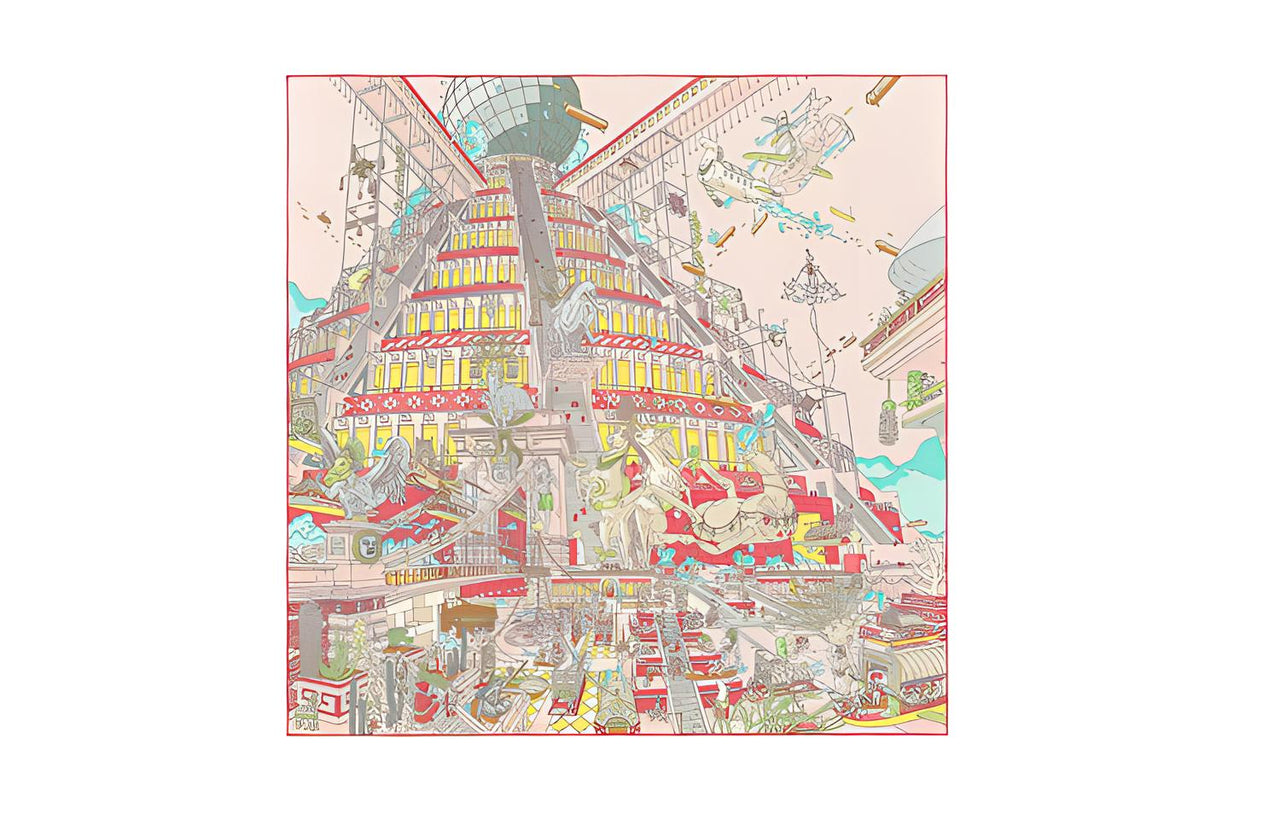 HERMES Silk Scarves Women's Pink