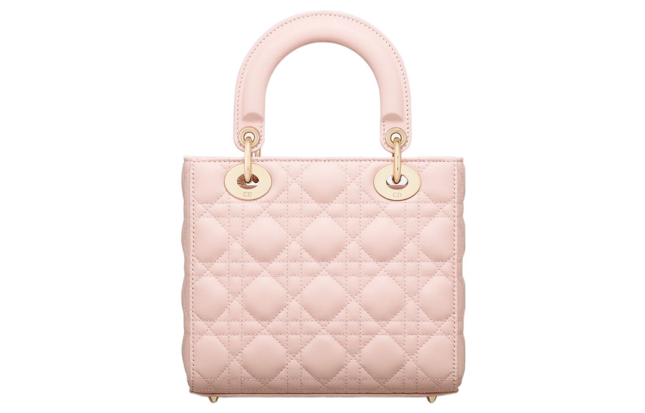 DIOR Lady DiorMy ABCDior Sheepskin Lady Dior Bag Shoulder Bag, Crossbody Bag, Handbag Trumpets Women's Light Pink