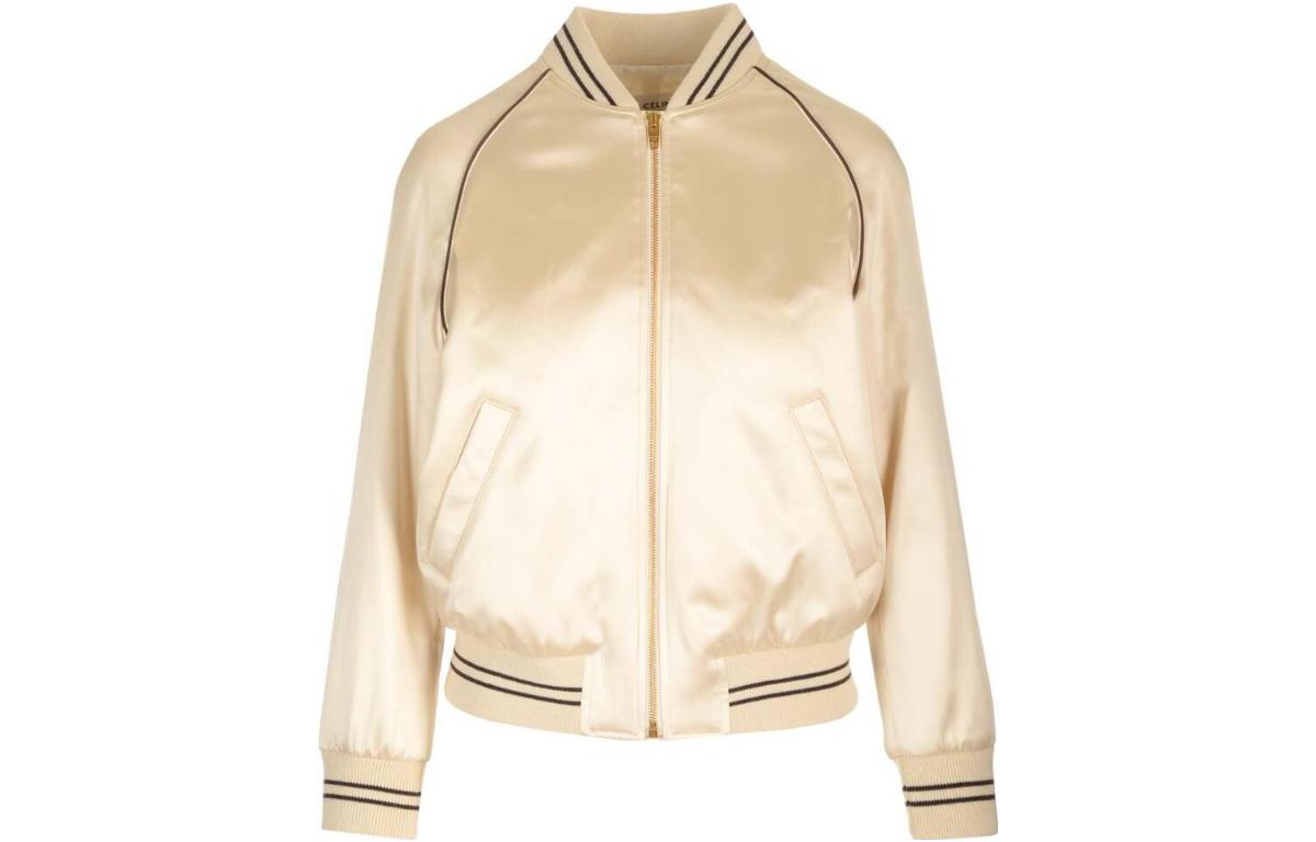 CELINE Souvenir Teddy Jacket In Flowing Satin