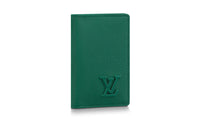 LOUIS VUITTON Cow Leather Wallet Men's Dark Green