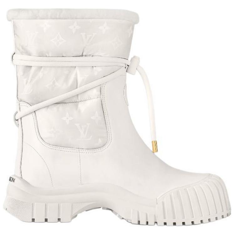 LOUIS VUITTON Ruby Short Snow Boots Women's Greige