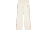 CELINE Straight Leg Embellished Jersey Track Pants Cream