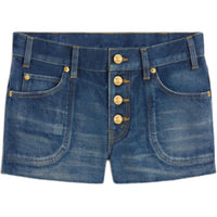 CELINE Mini Shorts In Dark Union Wash Denim