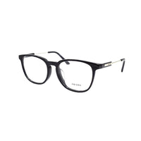 PRADA Plate Frame Oval Eyeglass Frames Men's Black