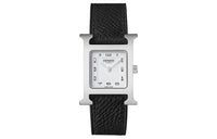HERMES Heure H Collection Wrist Watch Quartz Movement Calfskin Strap White Dial Women's Watch W036704WW00