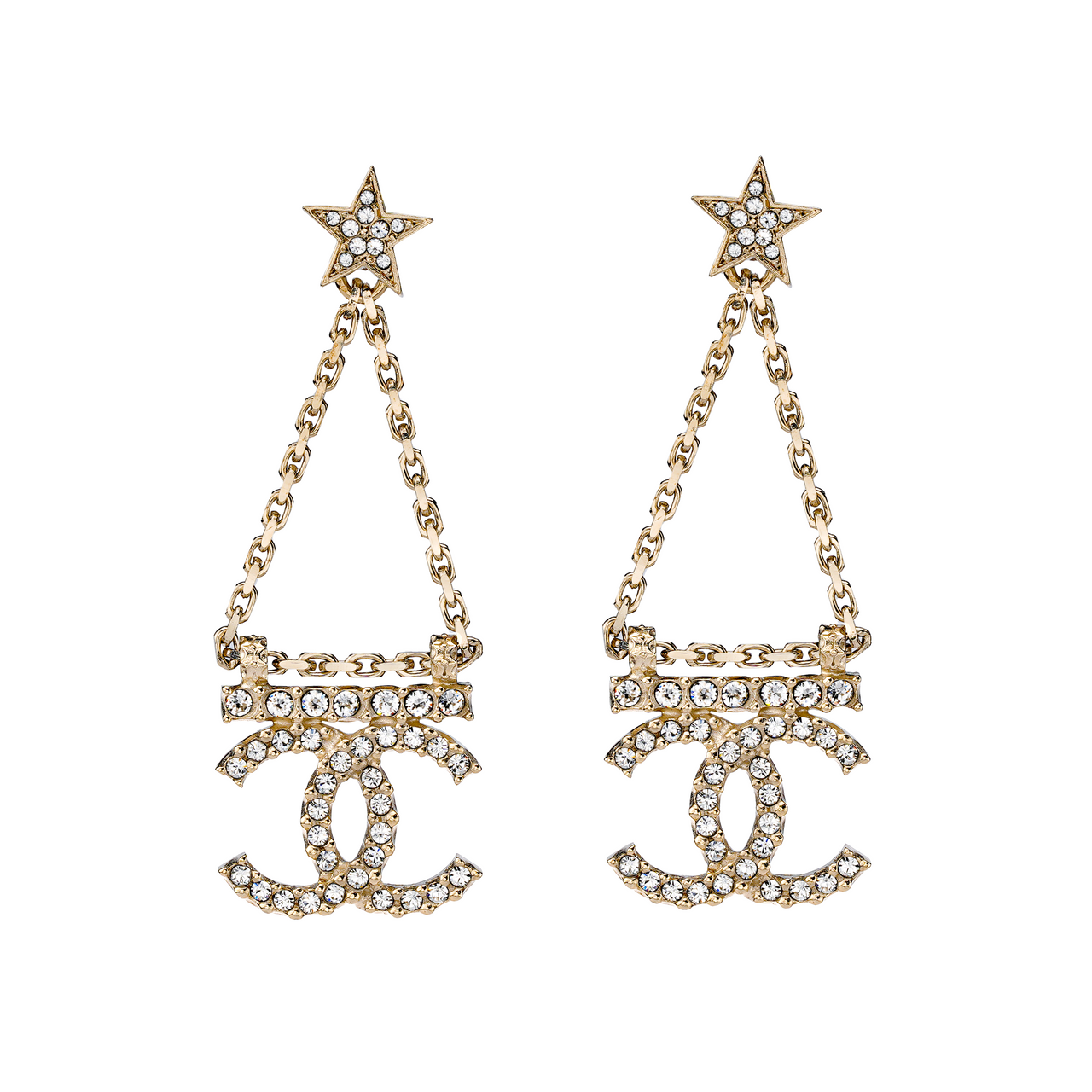 CHANEL Earrings Women's Gold