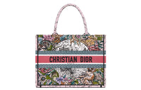 DIOR BookTote Leather Tote Bag Shopping Bag Shoulder Bag Handbag Women's Pink